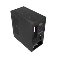 Boîtier de PC de jeu personnalisé en usine JNP boîtier de ventilateur RVB alimentation de bureau tour moyenne armoire de refroidissement par eau Micro ATX