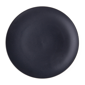 Grado bianco sfuso piatto da tavola in ceramica da 8 pollici, piatto in ceramica per matrimonio nero giapponese - Product Image 2