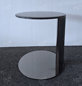 Table basse ronde en acier inoxydable <span class=keywords><strong>de</strong></span> style moderne et luxueux Dreamhause, petite table d'angle pour salon, meubles <span class=keywords><strong>de</strong></span> maison - Product Image 6