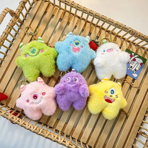 <b>Small</b> Monster Plush Toy Keychain Doll <b>Bag</b> Accessory, Suitable As a Gift for Boys and Girls on Festivals - Product Image 2