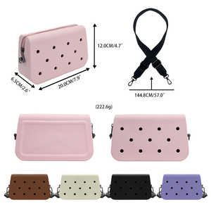 Logo personnalisé EVA Mini sac fourre-tout écologique Sac à main perforé léger et étanche pour étudiants Voyage <span class=keywords><strong>Travail</strong></span> Cadeau Sac de Noël - Product Image 5