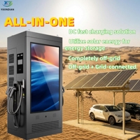 Borne rapide DC EV 60/120kW, BESS solaire hybride Off-grid, batterie, double LCD, Power Bank, flotte, commerciale