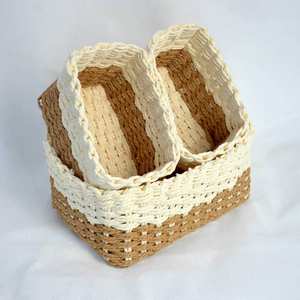 يمكن تخصيص صناديق تنظيم يدوية الصنع للمنزل/المكتب للحبل الورقي و المنسوجة - Product Image 1