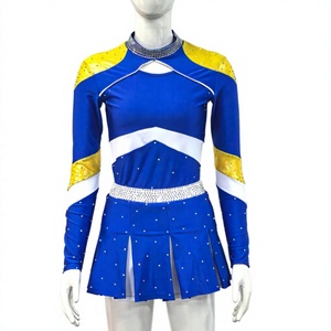 Falda de Animadora Personalizada con Pedrería, Conjunto de Uniforme de Animadora para Niñas, Traje Plisado Allstar para Competencia Escolar - Product Image 4