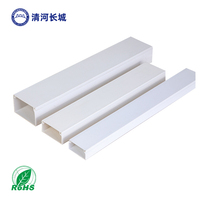 Goulotte de câblage rectangulaire en PVC blanc, découpée sur mesure, pour extérieur, étanche, ignifuge UL94 V-0, extrudée solide, à fentes