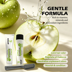 Tinta per Capelli Dyeglow Apple 100ml*2 <span class=keywords><strong>Senza</strong></span> <span class=keywords><strong>Ammoniaca</strong></span> Non Irritante con Estratti Vegetali Colorazione Rapida Nera e Copertura Capelli Grigi Ingrosso - Product Image 3