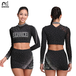 Uniforme de cheerleading personnalisé en spandex, nouveau design, vente en gros d'uniformes de cheerleading, uniformes de cheerleading pour enfants et adultes, manches courtes, uniforme de cheerleading pour filles - Product Image 3