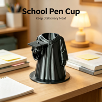 Organisateur de bureau multicouche imprimé en 3D personnalisé, support portable pour fournitures scolaires, boîte de rangement créative en PLA pour papeterie, cadeau