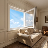 Ventanas Francesas Modernas de Aluminio con Doble Acristalamiento, Vidrio Templado Low-E, Aislamiento Térmico, Calificadas por Energy Star para Apartamentos