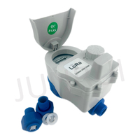 Compteur d'eau numérique Junrui IP68 LoRaWAN DN15mm avec vanne en plastique de contrôle intelligent