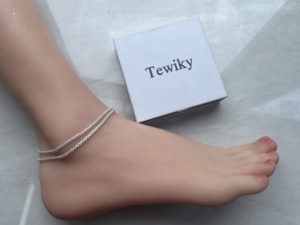 Tewiky Pulseras de Tobillo para Mujer, Juego de Cadenas Delicadas Ajustables en Capas, Tornozaletas Apilables Impermeables, Regalo de Verano para la Playa - Product Image 3