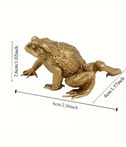 รูปปั้นประดับรูปคางคกทองเหลืองนำโชคกระเป๋าทำจากทองแดงรูปปั้นตกแต่งในร่ม/กลางแจ้งไม่จำเป็นต้องใช้ไฟฟ้า - Product Image 3