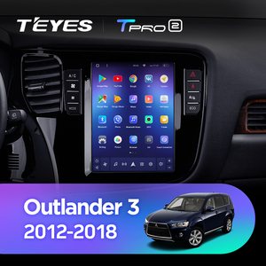 TEYES <span class=keywords><strong>TPRO</strong></span> 2 pour Mitsubishi Outlander 3 GF0W GG0W 2012 - 2018 pour écran de style Tesla, autoradio multimédia, lecteur vidéo Android - Product Image 1