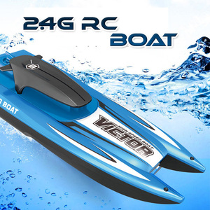 Modelo de navegación de agua de fábrica RC 2,4G, juguete competitivo resistente a colisiones, precios de plástico, barco de alta velocidad, <span class=keywords><strong>lancha</strong></span> rápida <span class=keywords><strong>pequeña</strong></span> - Product Image 2
