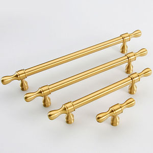 2025 New Designs Bronze Solid Brass Cabinet Handles T <b>Knobs</b> Cupboard Pull Drawer Handle <b>for</b> Kitchen Furniture Hotel Furnishing - Product Image 2