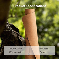 Tapis de yoga en liège antidérapants et absorbants pour Pilates, usage domestique et en studio, vente en gros, OEM, personnalisation, fourniture directe usine