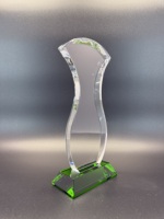 Bouclier en cristal personnalisé de récompense de plaque en cristal Customizcrystal Souvenir personnalisé cristal clair trophée verre Arts