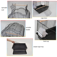 Cage à perroquet portable d'extérieur en gros, maison pour animaux de compagnie visible, transporteur pour oiseaux pour usage extérieur