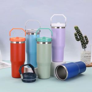 Vaso Térmico de Viaje con Asa de Agarre Cómodo, Taza Aislada al Vacío de Acero Inoxidable de 20oz para Uso en el Automóvil - Product Image 4