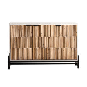 American Retro Style Four Door Sideboard Storage Cabinet <b>For</b> Living Room Versatile Use - Product Image 5