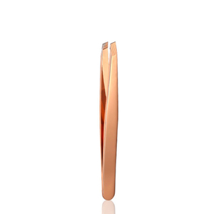 Juego de Pinzas para Cejas Color Oro Rosa con Estuche de Viaje, Punta Inclinada de Acero Inoxidable para Depilación Facial y de Vello Encarnado - Product Image 2