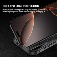 Coque de téléphone à couverture intégrale 360° avec découpes précises, cadre en TPU souple, antichoc, étanche et anti-traces de doigts, avec protection d'objectif