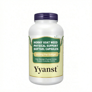Gélules de soutien physique à base de plantes Horny Goat Weed – Complément énergétique quotidien pour l'activité et la nutrition – Marque privée OEM - Product Image 1