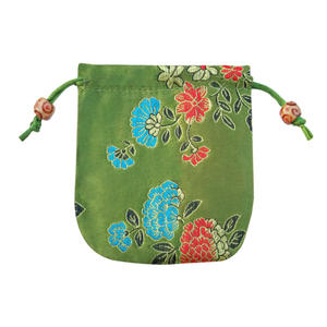 Sac de pochette à cordon en soie 10*10cm emballage de bijoux recyclable pour colliers cadeaux de mariage de noël organisateurs poche - Product Image 4