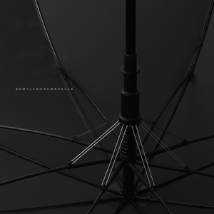Chất lượng khuyến mại bán buôn sang trọng 27 inch Tự động mở lớn giá rẻ Windproof dù để che nắng màu đen Golf Umbrella với tay cầm bằng gỗ - Product Image 4