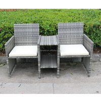 Fauteuil de Patio en osier et rotin, ensemble d'amour d'extérieur, style chinois