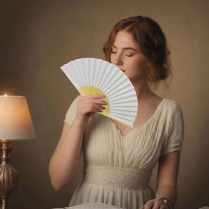 Abanicos de Seda Plegables de Bambú Personalizados Chinos 2023 con Bolsa de Organza, Recuerdos para Invitados de Boda - Product Image 2