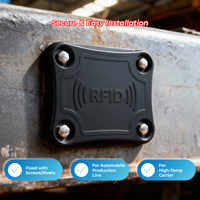Resistente Calor Cerámica RFID Etiqueta 200℃ Alta Temperatura Sobre Metal UHF ISO18000 6C EPC Gen2 para Automóvil Fabricación