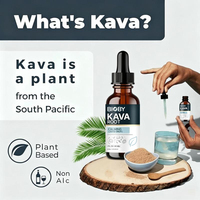 Bioby OEM Marque Privée Gouttes Liquides de Racine de Kava 30ml Soutien Apaisant et Relaxant Extrait Concentré Complément Herbal