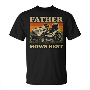Father Mows Best T-shirt rétro unisexe taille adulte moyenne - Product Image 2