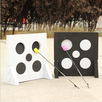 Jeu d'étiquettes de tir à l'arc SPG CS Jeu d'arc classique de sécurité gonflable Pointe en mousse Flèche en fibre de verre avec gilet de protection Protège-bras