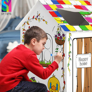 SY玩具3D DIY儿童艺术工艺品纸着色画屋汽车儿童绘画儿童玩具益智玩具 - Product Image 3