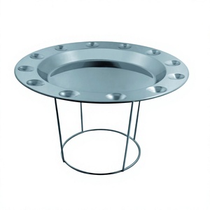 Luxury Creative Dried Fruit Candy <b>Plate</b> Server Ware <b>Snack</b> Tray Stainless Steel Serving Tray with Stand - Product Image 1
