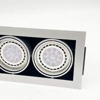70Ra Double Tête IP44 55LM 6000k 50W E27 Downlight LED Rectangulaire Encastré pour Salon Moderne