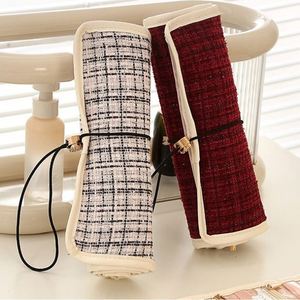 Portable Fashionable Ladies' Travel Roll Bag Zipper for Jewelry Organization Storage Durable Polyester Material - Product Image 4