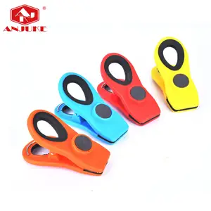 Bag Sealing Clips ANJUKE Wholesale Colorful Plastic Heavy Seal Grip Large Snack Storage Sealing Bag Seal Clips For Food Bag Clips