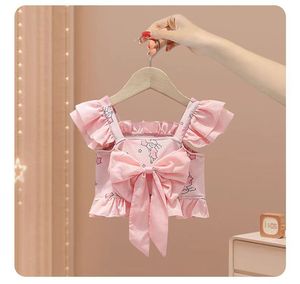 Maillot de bain deux pièces pour filles, imprimé lapin mignon, manches volantées, grand nœud, jupe à volants, maillot de bain d'été pour enfants - Product Image 3