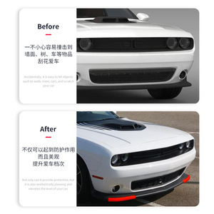 Protection de pare-chocs avant pour Dodge Challenger Scat Red ABS 2015-2020, protection contre les intempéries - Product Image 4