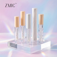 Ensemble de tubes transparents pour maquillage cosmétique : gloss, mascara, flacon vide blanc nacré pour sérum cils, tube en plastique à mécanisme rotatif pour rouge à lèvres liquide