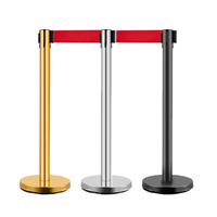 Barrière de circulation rétractable en acier inoxydable, barrière de sécurité portable pour la gestion des foules