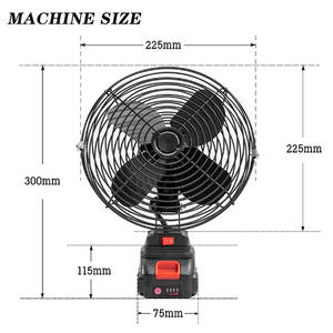 Ventilateur électrique portable 21V à batterie au lithium industrielle avec moteur sans balais, construction en acier allié pour usage domestique et en camping - Product Image 2