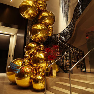 Bola de espejo inflable de <span class=keywords><strong>discoteca</strong></span> brillante gigante, esfera flotante para eventos al aire libre, modelos de fiestas de Navidad, inflables publicitarios - Product Image 3