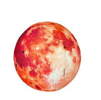 Ballons ronds gonflables géants publicitaires Terre, Lune, Planètes avec lumières LED