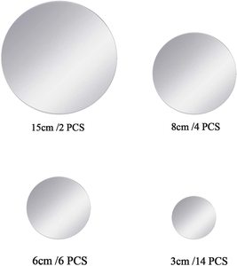Removable Acrylic <strong>Setting</strong> Wall Sticker Decal <strong>Mirror</strong> for Home Living Room Bedroom Decor (Round Circle, 32 Pieces) - Product Image 3