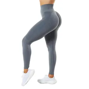 Women Elastic Soft Quick Dry Scrunch Butt Fitness Slimming Seamless Active Leggings