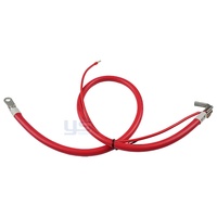 Kabel Baterai Tebal dengan Ring Lug Eyelet Konektor Sudut Kanan Putih Heat Shrink untuk Inverter BESS Power OEM